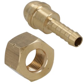 Welding Gas Hose Connector 1/4 Hose Tail with 3/8 BSP Left Handed Thread 1pc