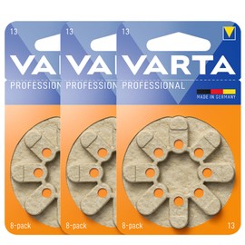 Varta Size 13 Mercury-Free 1.45V Hearing Aid Batteries (16 Pack)