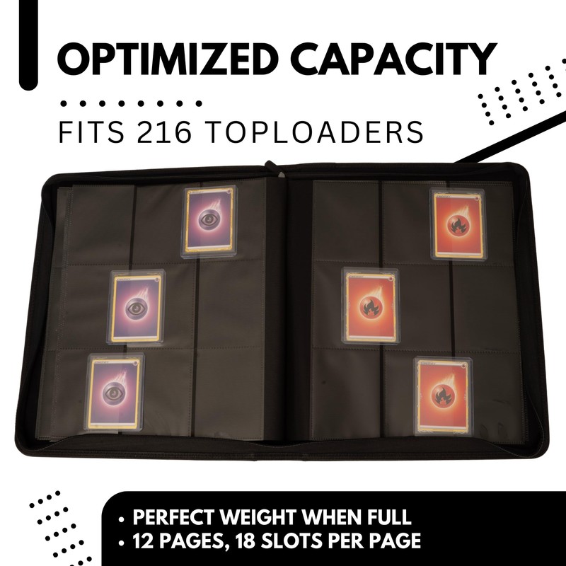 Premium Top Loader Binder for 216 Cards - 9 Pocket