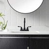 FROPO 2 Handle Black Bathroom Sink Faucet - 4 Inch