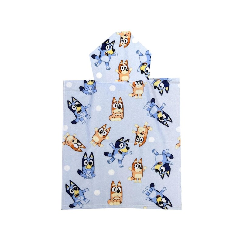 Microfibre Poncho Blue