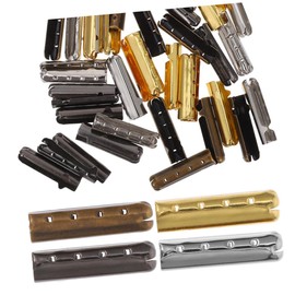 Operitacx Elegant Round Head Metal Shoelace Tips 80 Pcs Rope Ends 4-hole Aglets for Sneakers Diy Repair Kit Lanyard Stopper Metal Tip for Shoelaces