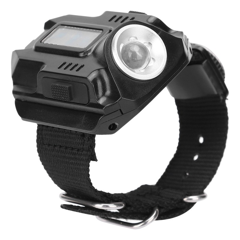 Wrist LED Light Hand Flashlight with Display Electronic Watch MultiFunctional