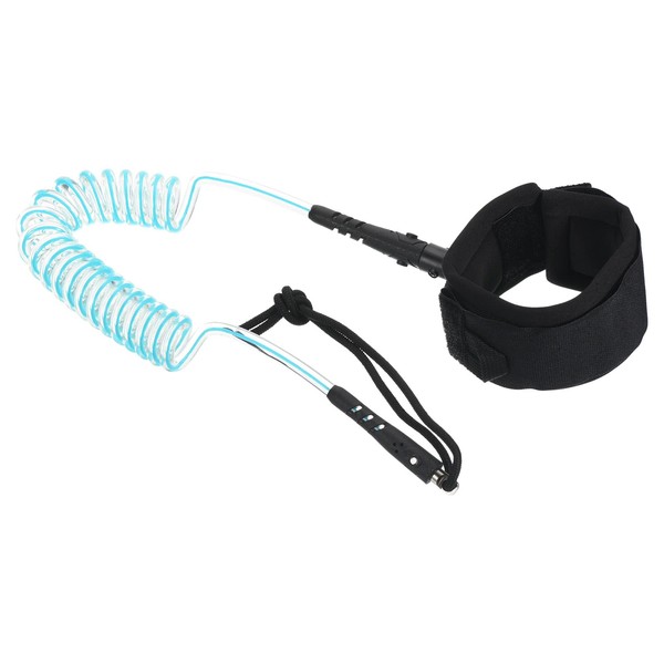 PATIKIL 5.9ft x 7.2mm Surfboard Leash, Coiled Leashes with Plug