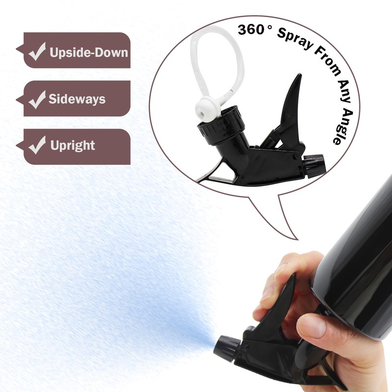 OFFIDIX 360° Water Spray Bottle 2 Pack 16 oz Continuous