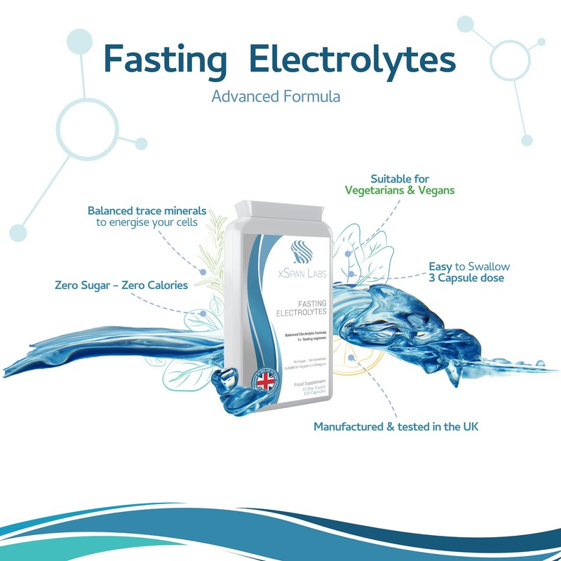 Fasting Electrolytes - 120 Capsules - Advanced Rapid Rehydration Formula
