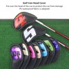 9PCS Golf Club Head Covers Waterproof PU Numbered Golf Club