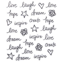 2 Sheets Stickers - Doodle Word Stickers