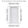 HVAC OV 6 x 12 Inch White Square ABS Plastic