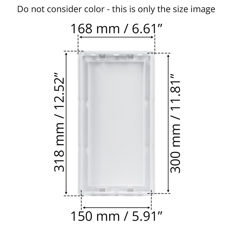 HVAC OV 6 x 12 Inch White Square ABS Plastic