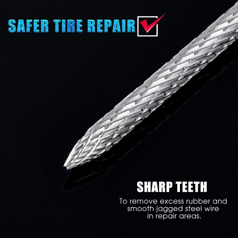 Tallew Tire Reamer Drill Bit Multi Sizes Tire Repair Carbide
