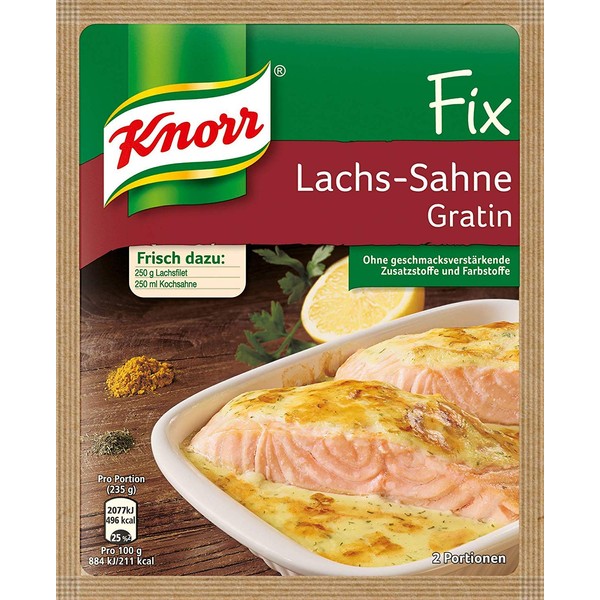 Knorr Fix creamy salmon gratin (Lachs-Sahne Gratin) (Pack of 4)