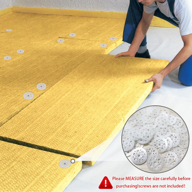 600 Pcs 45 mm White Plastic Washer, Foam Board Fasteners