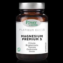 POWER OF NATURE PLATINUM RANGE MAGNESIUM PREMIUM 5 60CAPSULES