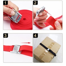 Dreneco Luggage Straps, 2 Pack Ratchet Tie Down Straps, Adjustable Cargo Straps Ratchet Straps for Motorcycle, Cargo, Trucks, Trailer, Luggage, 250kg Loading Capacity (2M, Colourful)