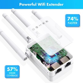 2025 Fastest WiFi Extender, WiFi Repeater, WiFi Booster, Covers Up to 6000 Sq.ft and 30 Devices, Internet Booster - with Ethernet Port, Quick Setup, Home Wireless Signal Booster