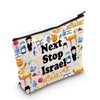 JXGZSO Israel Trip Gift Next Stop Israel Cosmetic Bag Traveler