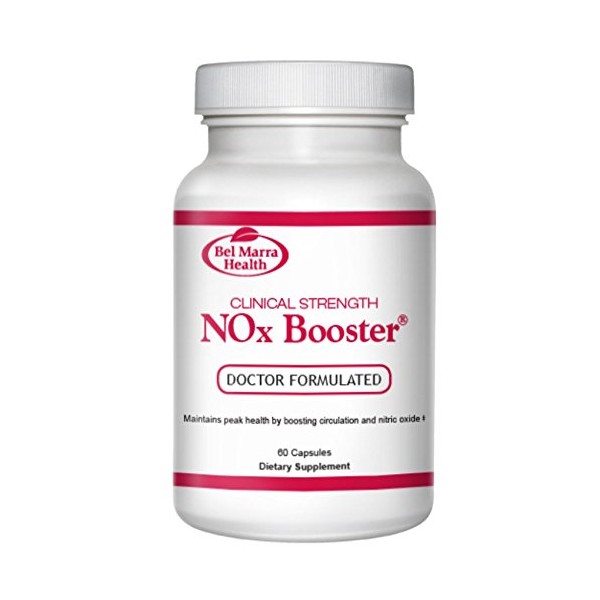 Bel Marra Health NOx Booster Supplement – ViNitrox®, Hesperidin, Hawthorn Extract – Promotes Circulation – 60 Capsules