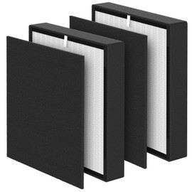 BF35 H13 Grade True HEPA Replacement Filter Compatible with BreatheSmart Classic BF35 Air Cleaner Purifier for Longer Usage,2 x HEPA Filters + 2 × Carbon Pre-Filters