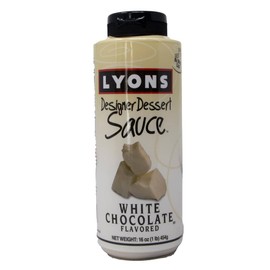 Lyons White Chocolate Designer Dessert Sauce (Pack of 12 Bottles)