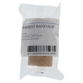 Henry Schein 18 Pack Self Adherent Cohesive Wrap Bandages 4”x5 Yds, Latex-Free, Self-Adherent, Non-Sterile First Aid Tape, Elastic Self Adhesive Tape, Tan 18/Box