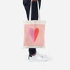 Wee Blue Coo Breton Stripe Love Heart Cotton Tote Reusable