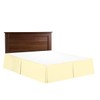 Omnegon Pleated Bed Skirt for King Size Bed, 100% Cotton