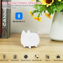 Svemei Portable Bluetooth Speaker, Cute Cat Mini Wireless Speakers with Loud Stereo Sound, Built-in Mic, Super Bass, Dual Pairing,40H Playtime,Birthday Gifts for Teen Girls,Women
