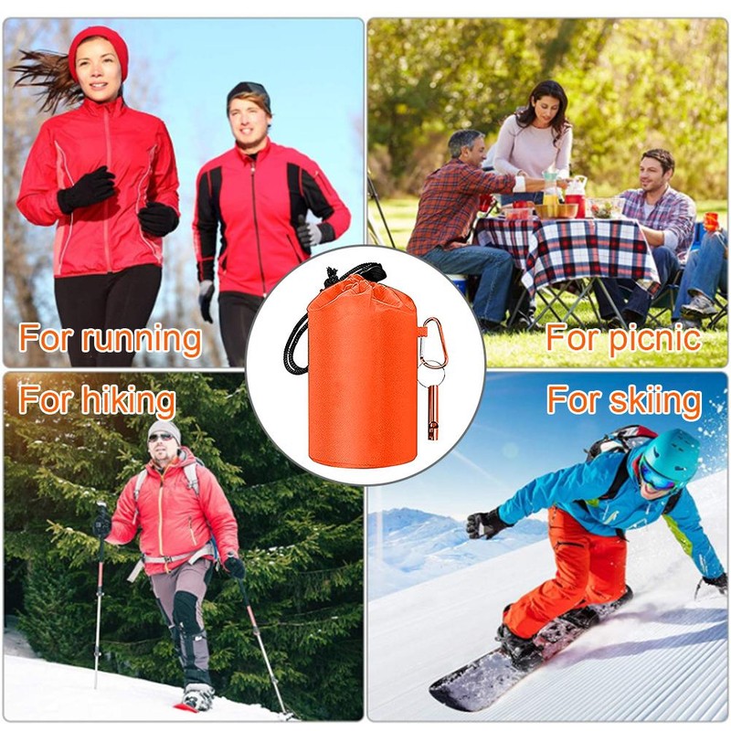 2 Pack Emergency Survival Sleeping Bag PE Aluminized Film Camping