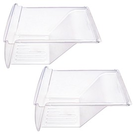 Ecumfy (Pack of 2) Upgraded 240337103 Refrigerator Crisper Drawer Pan Perfectly Fit Frigidaire Kenmore Replace 240337102 240337105 240337107 240337108 240337109