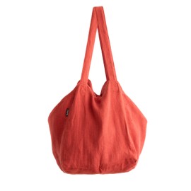 LinenMe Lara Canvas Beach Bag, orange