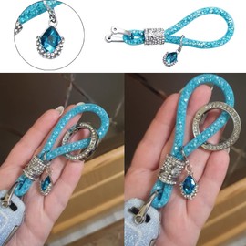 Asudaro Bling Crystal Keychain for Women, Bling Car Keychain Rhinestone Purse Bag Charm Pendant Keyring Car Key Ring for Women Lady Girl