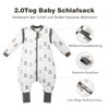 MIKAFEN Baby Sleeping Bag with Feet, 2.0 Togs, 100% Cotton,