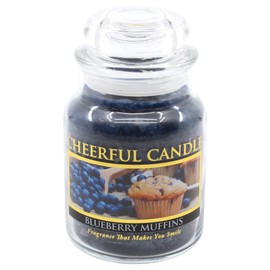 A Cheerful Giver 6oz Blueberry Muffins Cheerful Jar Candle, Blue