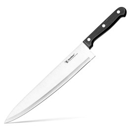 Humbee, 10-inch Chef Knife High Carbon Stainless Steel Full Tang Blade Comfortable Grip Black