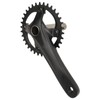 34T Bike Crankset Hollow Integrated Single Speed Round Chainring Aluminium