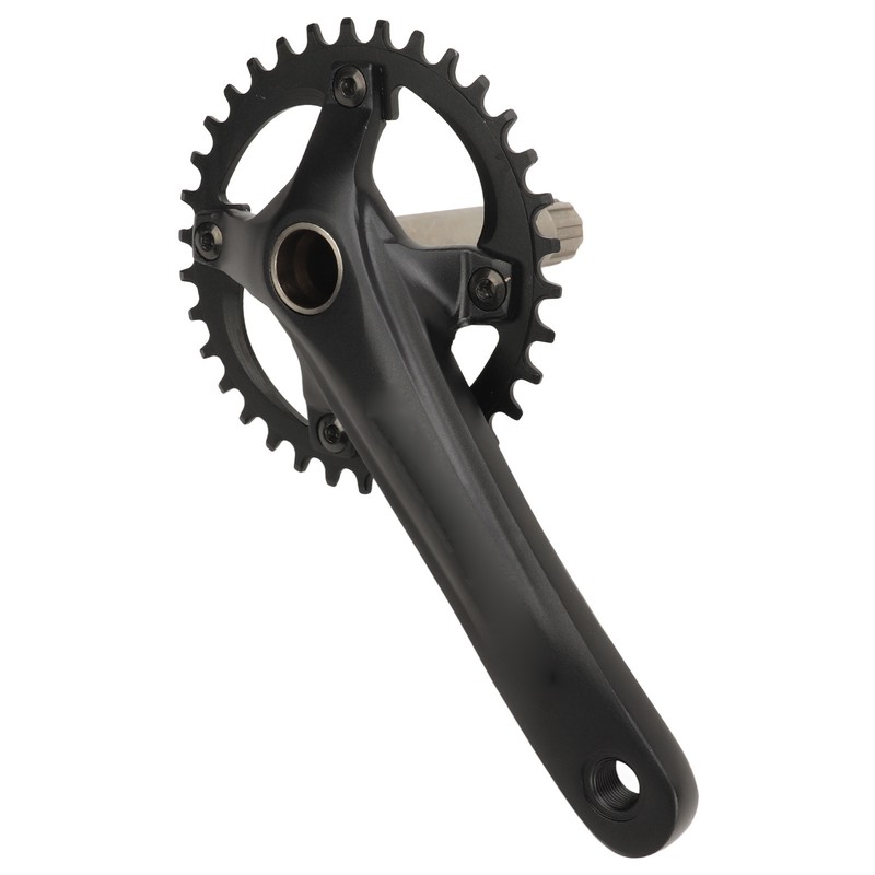 34T Bike Crankset Hollow Integrated Single Speed Round Chainring Aluminium