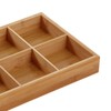 Wooden Divided Serving Platter, Multi Compartments Cracker Appetizer Plate for