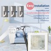 [60 Pack] Concrete Wall Hooks - PinCute Wall Picture Hangers