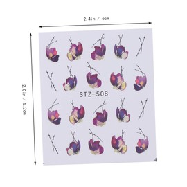 Mikinona 1 Sheet Nail Art Decals Nail Art Stickers Women Nail Art Sticker Women Nail Stickers The Flowers Nail Decals