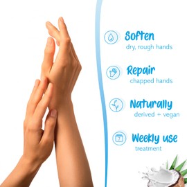 7th Heaven Softening Coconut Hand Mask Multipack (Pack of 3) with Shea Butter to Soften Dry, Rough and Chapped Hands (3 Pairs of Hand Treatment Gloves)