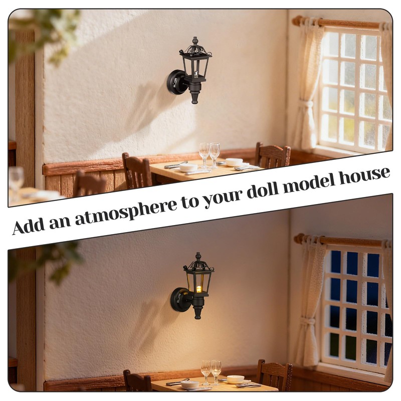 NUOBESTY Dollhouse Wall Lights Battery Operated 1:12 Scale Miniature Led