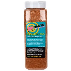 Dizzy Pig BBQ Salmon Seasoning Spice Raging River Rub For Salmon, Pork, and Poultry - All Natural 32 Ounce Quart Shaker Bottle