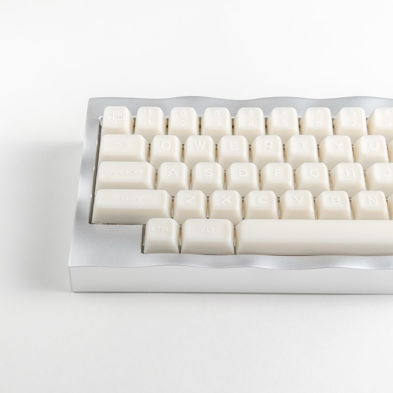 ULTRAEQUIP White Jade Keycaps, 160 Keys Double Shot PBT Keycaps
