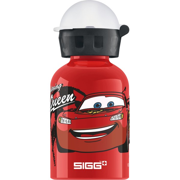 Sigg Children's Cars Lightning MC Queen, Kinder Trinkflasche, 0.3 L, Auslaufsicher, BPA Frei, Aluminium, Rot Drinking Bottle, Colourful, 0.3
