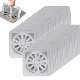 Bettinay 100PCS Disposable Hair Drain Stickers, Hair Catcher Mesh for Shower Drain Protector Bathroom Laundry Bathtub