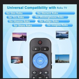 TCL ROKU TV Remote Compatible with All ROKU TVs, Including Sony, Westinghouse, ONN, Vizio, Insignia [Not Compatible with ROKU Stick or The ROKU Box]