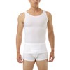 Underworks Mens Microfiber Compression Tank, Medium, White