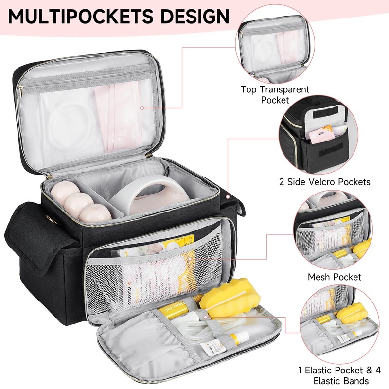 Breast Pump Bag Compatible with Spectra S1 and S2, Breast