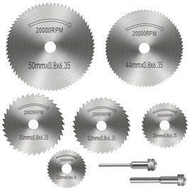 Set of 8 small circular saw steel blades, saw blade, mini circular saw blade, wood saw fine processing, multifunctional tools, high speed steel blades for rotary tool